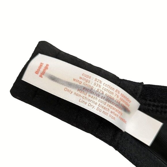 Lane Bryant Cacique Womens Bra Cotton Boost Plunge Size 42G Black Bow - Picture 7 of 8